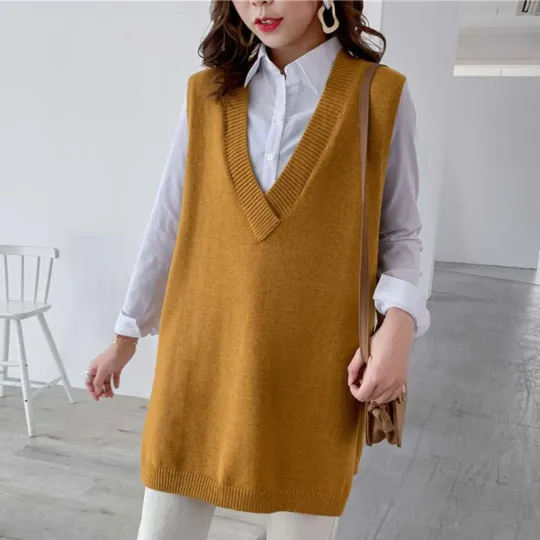 Knitted Oversized Autumn Chic Fashion Casual Vest(One Size)