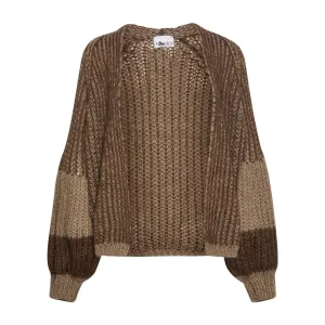 Liana Knit Cardigan - Brown/Camel