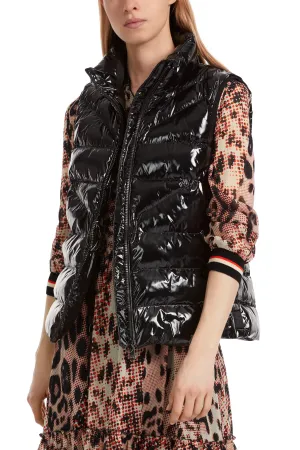 Marc Cain Sports VS 37.01 W36 900 Black Gloss Padded Gilet