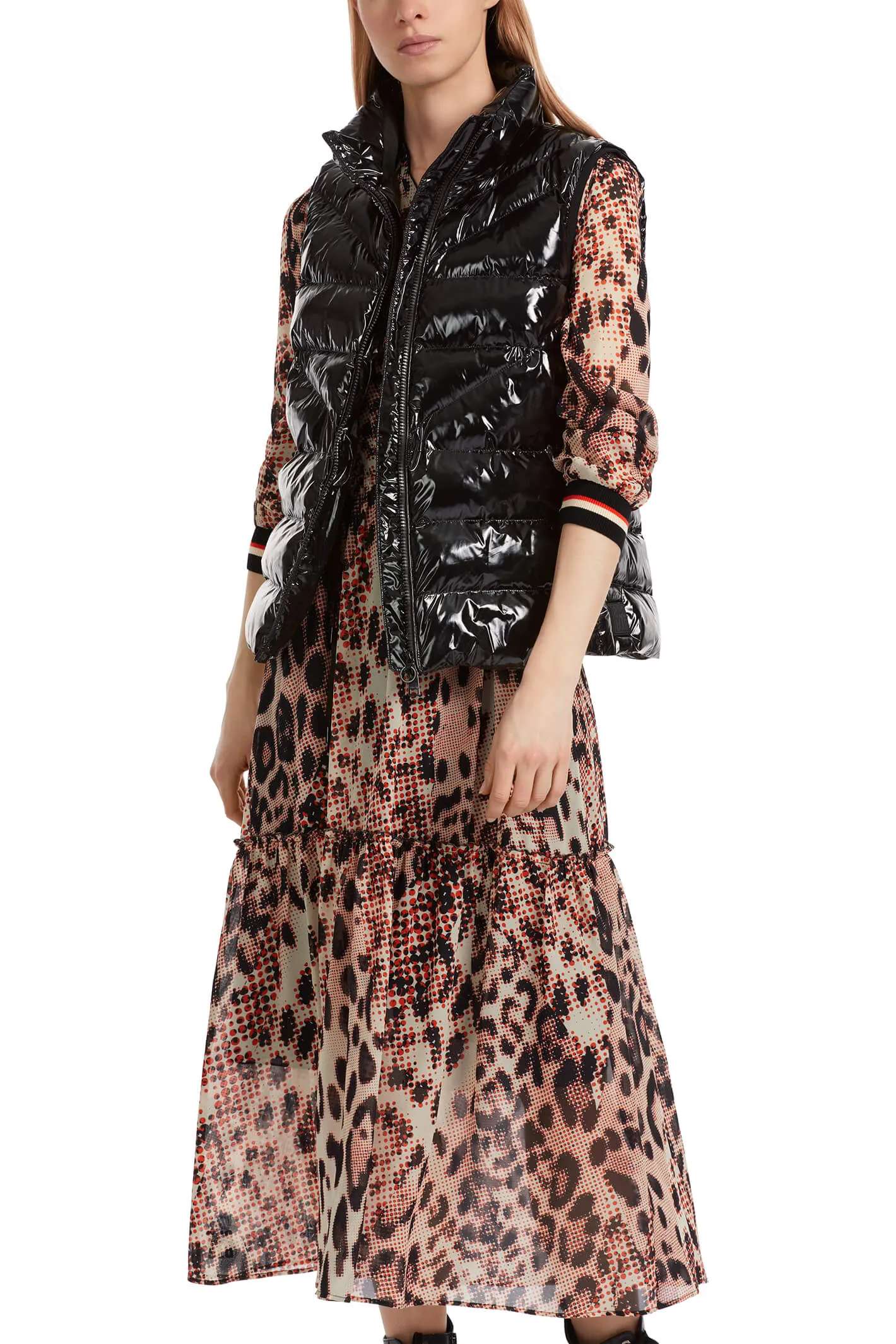 Marc Cain Sports VS 37.01 W36 900 Black Gloss Padded Gilet