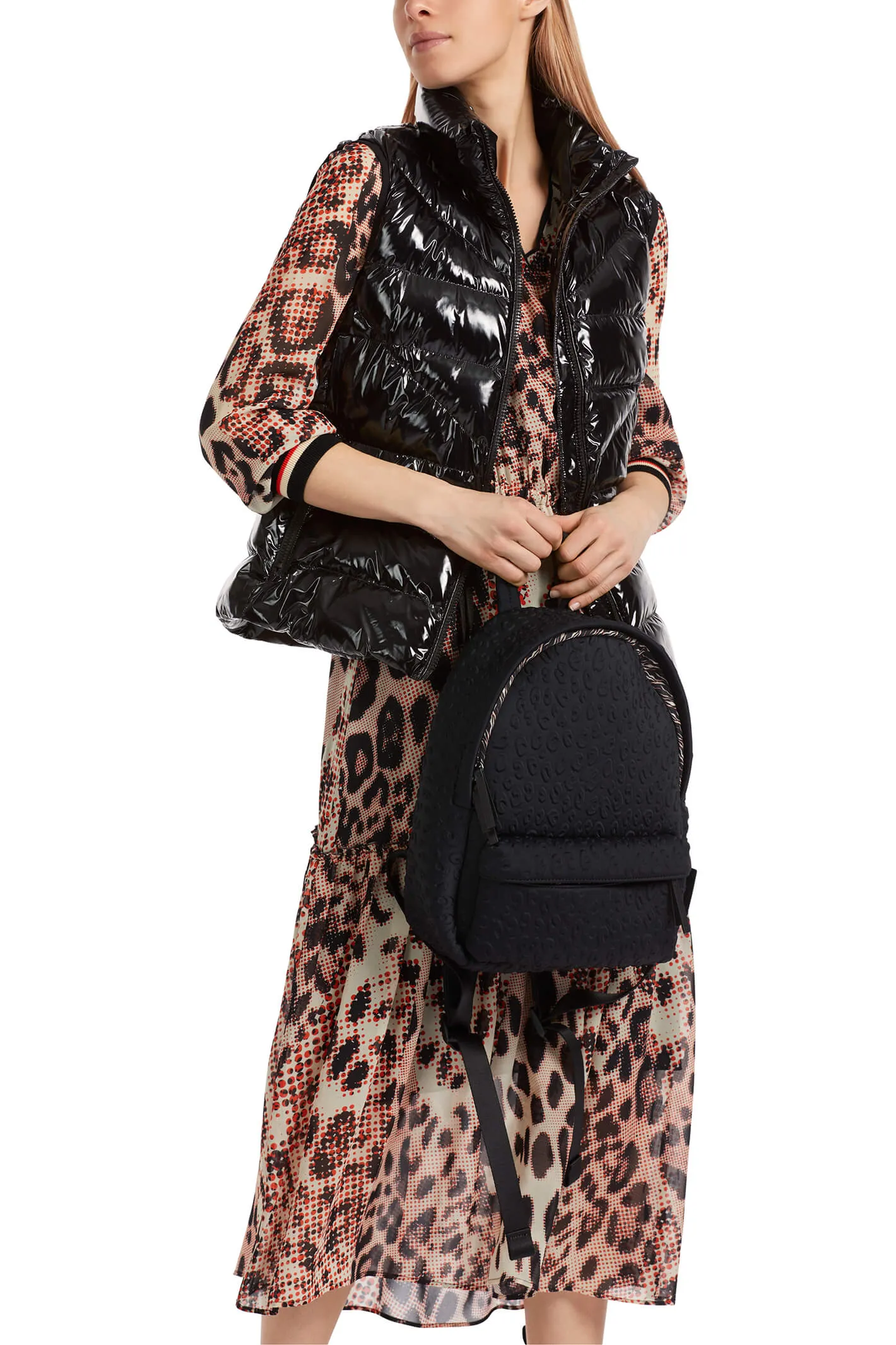 Marc Cain Sports VS 37.01 W36 900 Black Gloss Padded Gilet