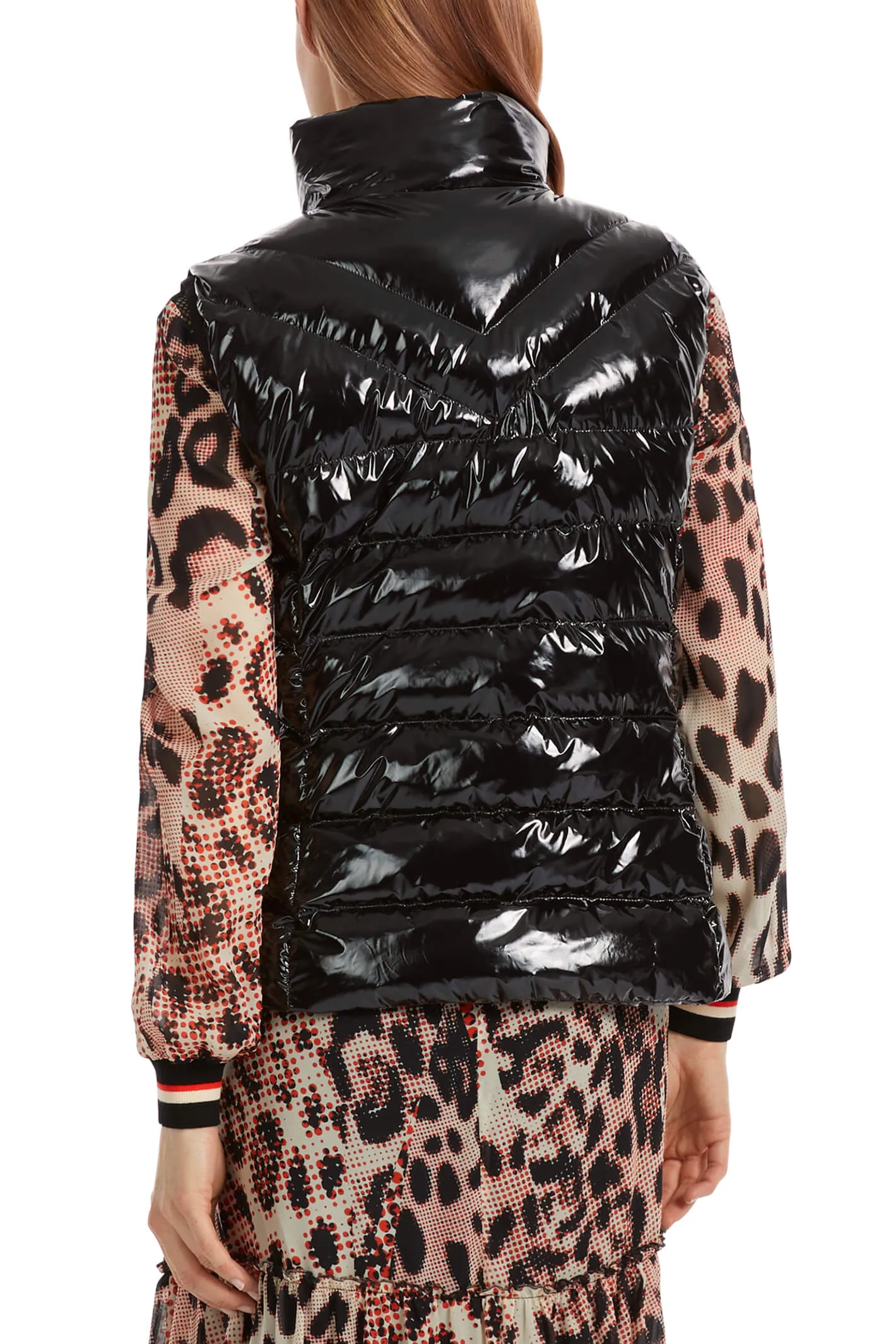 Marc Cain Sports VS 37.01 W36 900 Black Gloss Padded Gilet