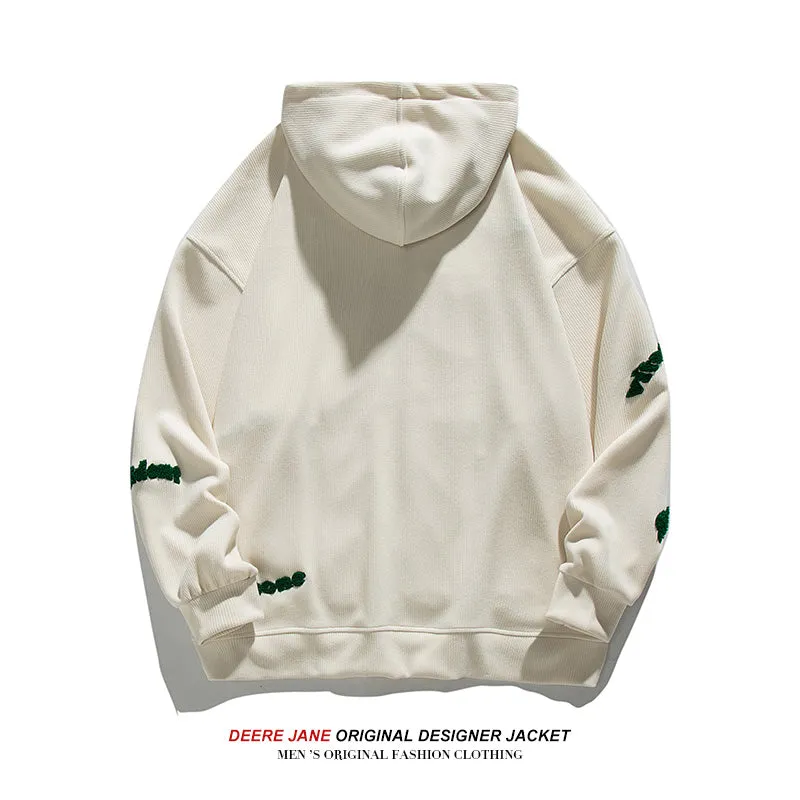 Men Cardigan Hoodie Spring Sweater Men's Spring and Autumn Loose Casual Jacket