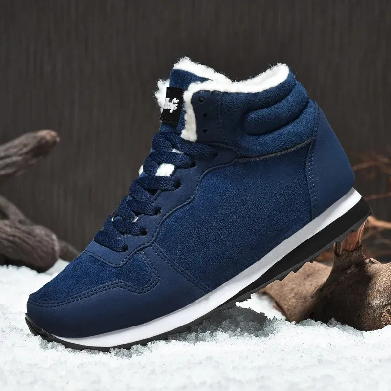 Men's Warm Fleece Lined Lace Up Winter Boots with Non Slip Sole | Perfect for Outdoor Activities