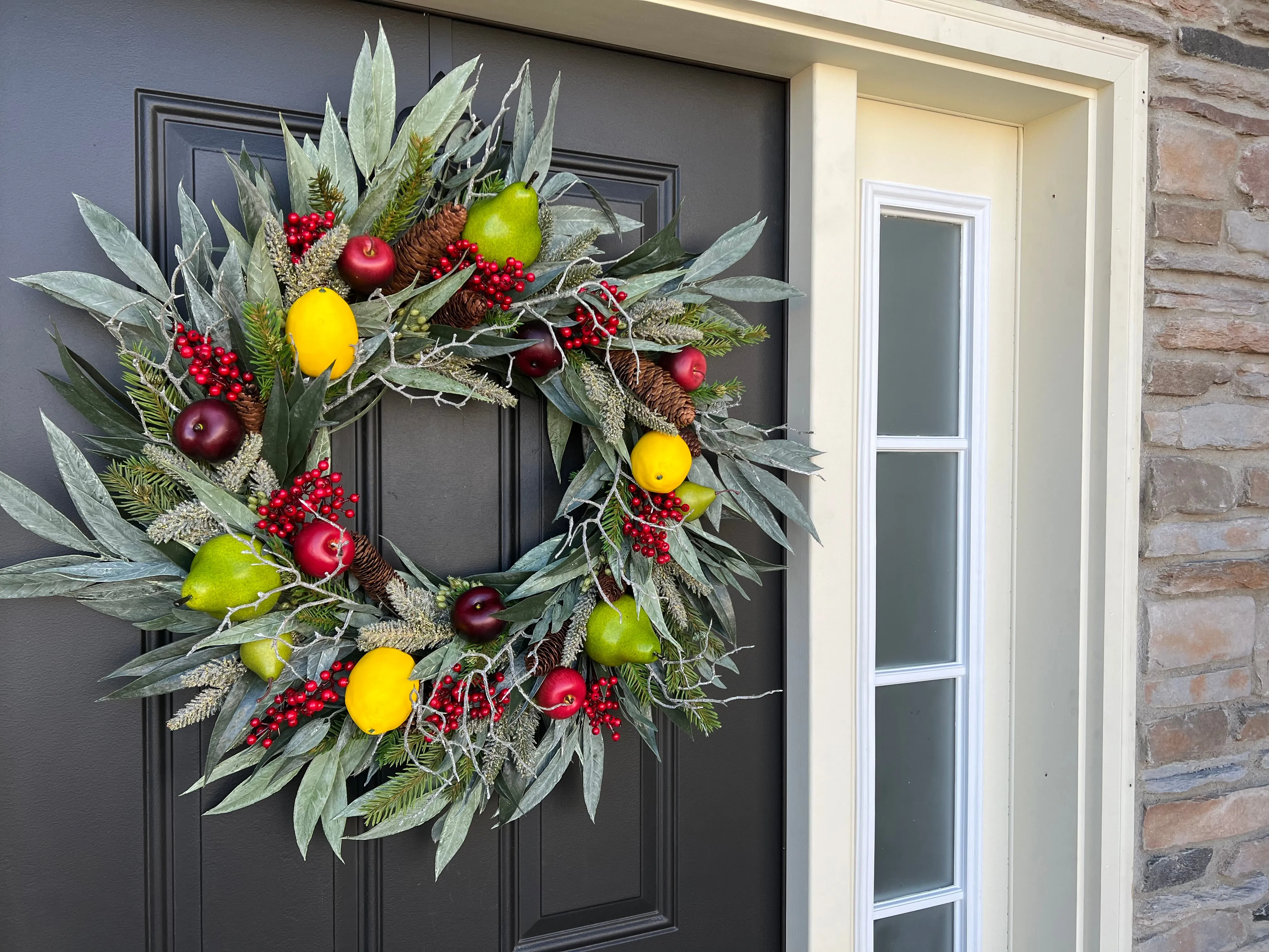 Mixed Winter Fruit Wreath
