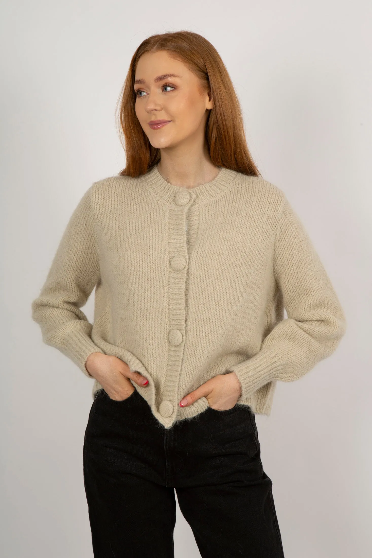 Mohair Cardigan - Sand