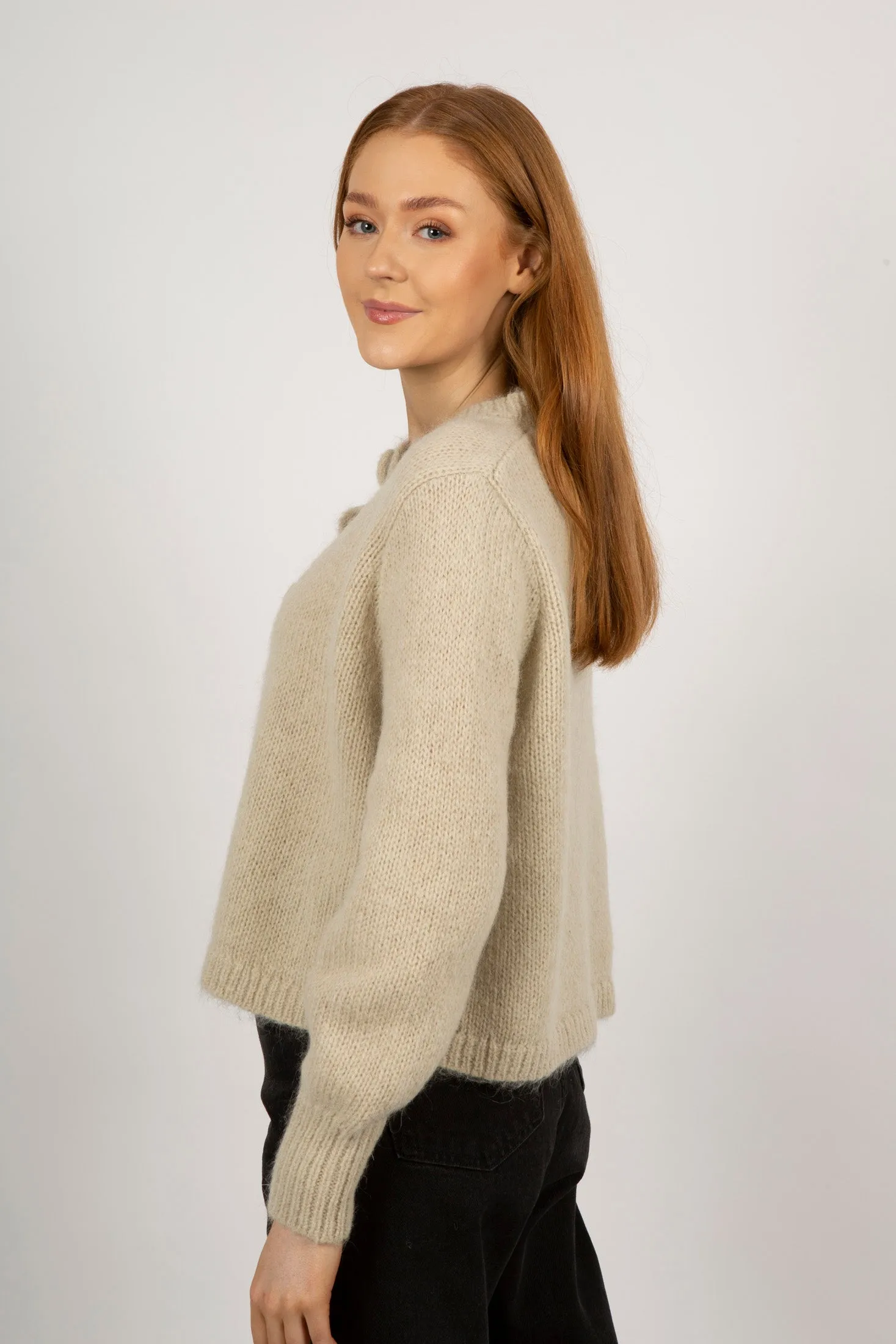 Mohair Cardigan - Sand