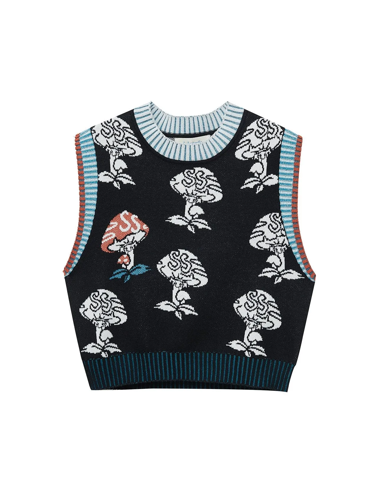 Mushroom Knitted Vest