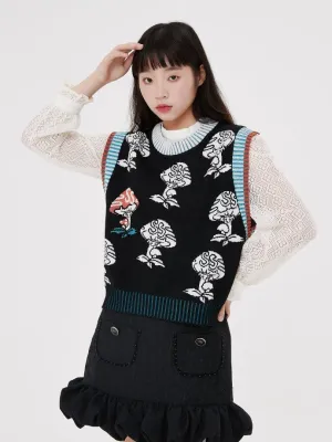 Mushroom Knitted Vest
