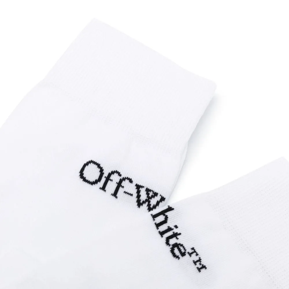 Off-White Logo-Jacquard Cotton Socks White/Black