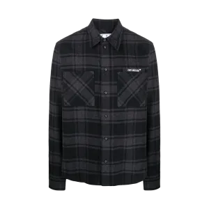 OFF-WHITE Outline Arrows Flannel Shirt Grey