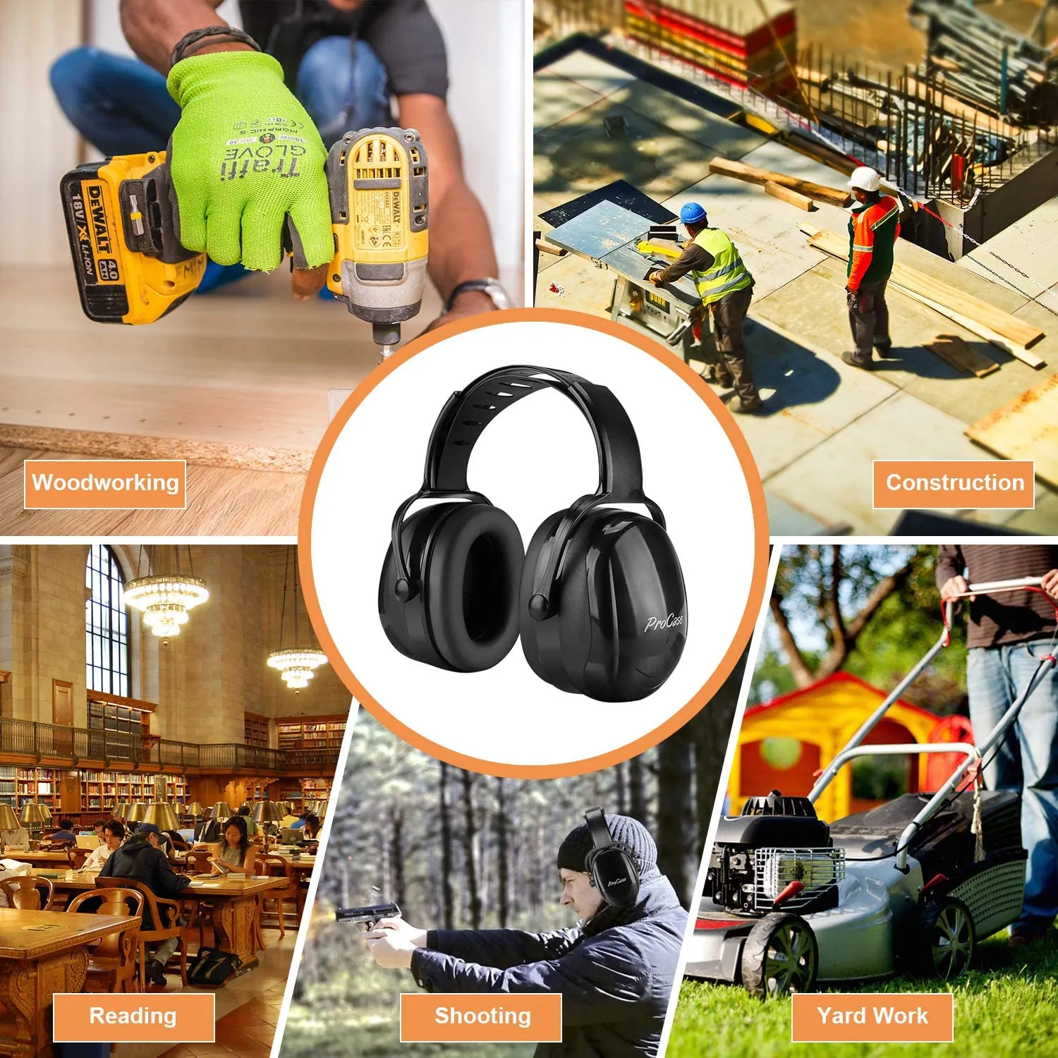 ProCase Noise Reduction NRR 29dB Earmuff