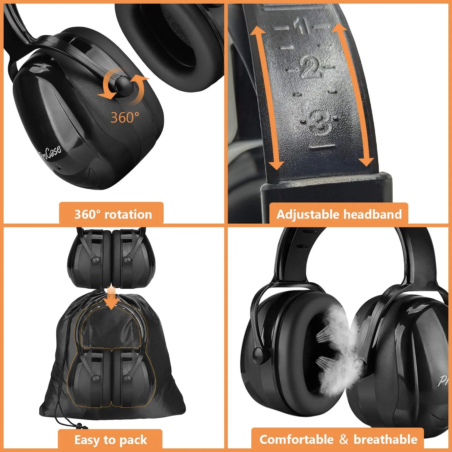 ProCase Noise Reduction NRR 29dB Earmuff