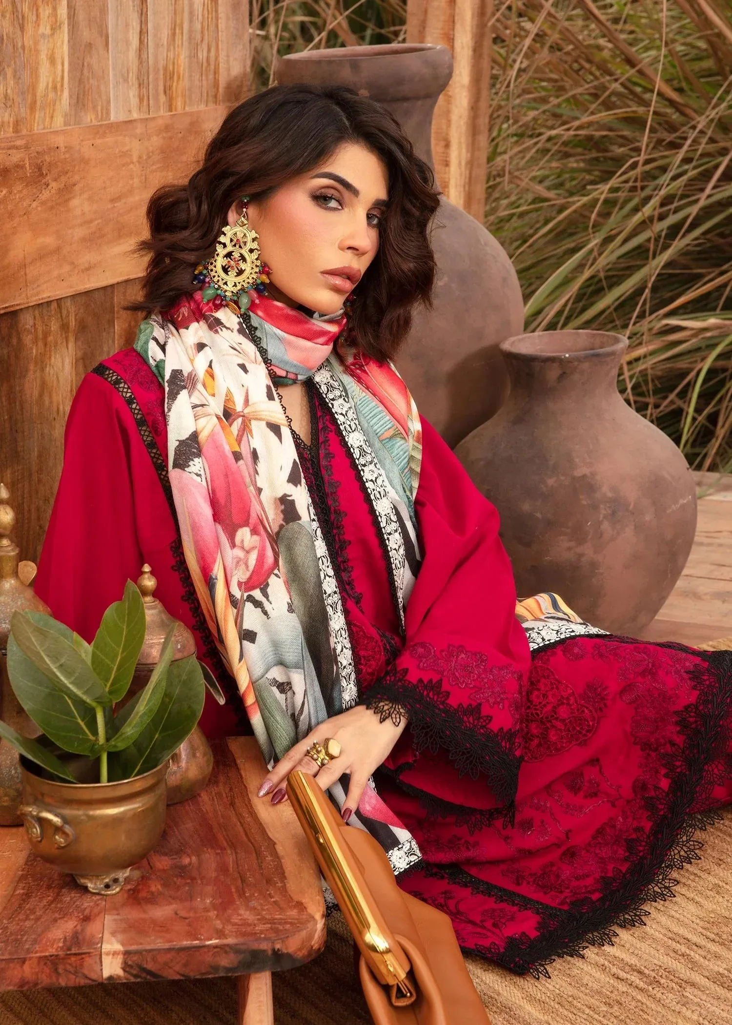 Raya Winter Stitched 23 - Crimson