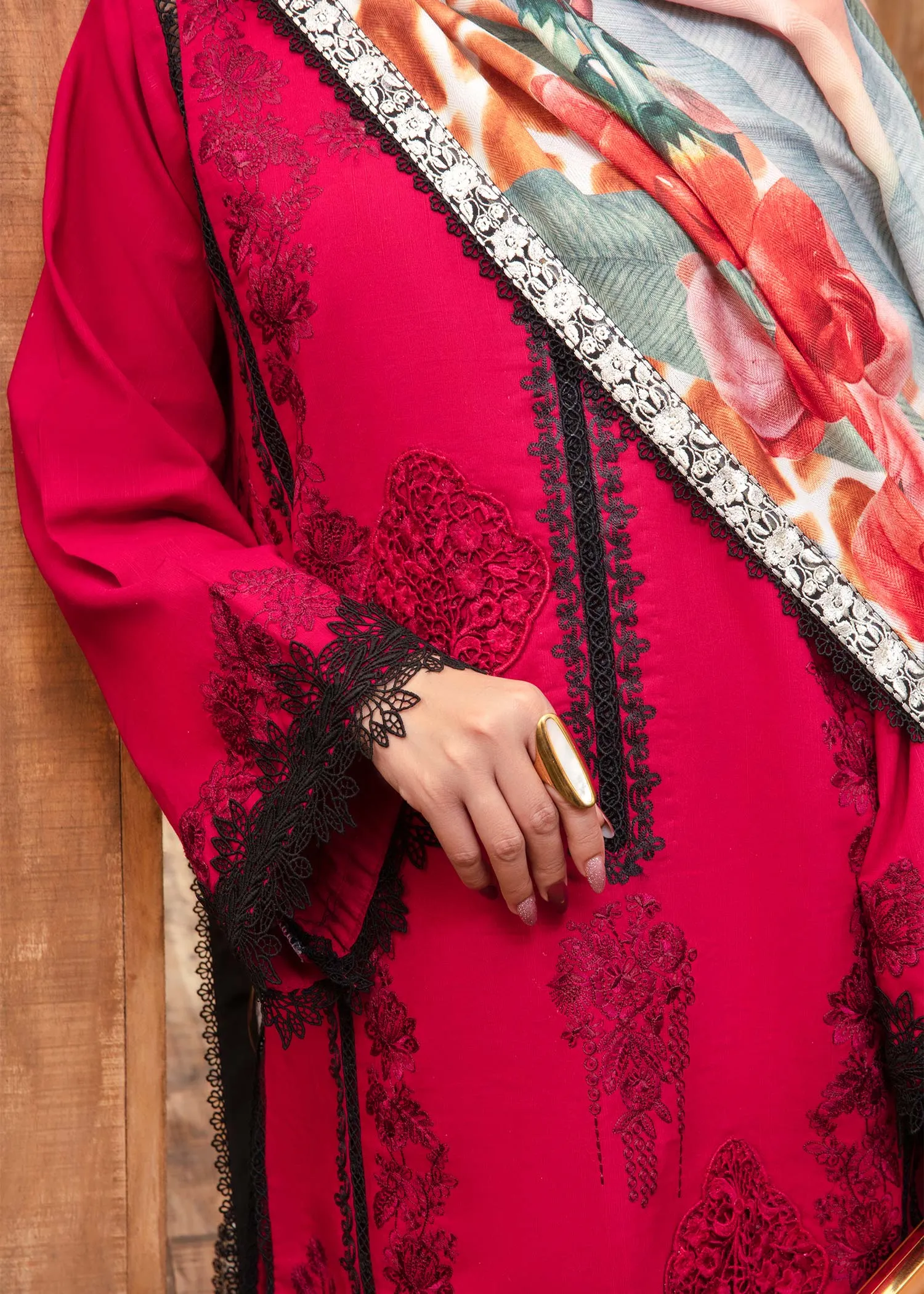 Raya Winter Stitched 23 - Crimson