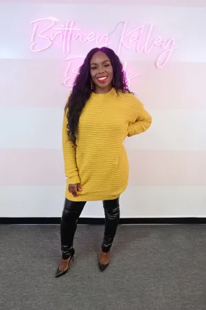 Ribbed Knit Sweater Dress