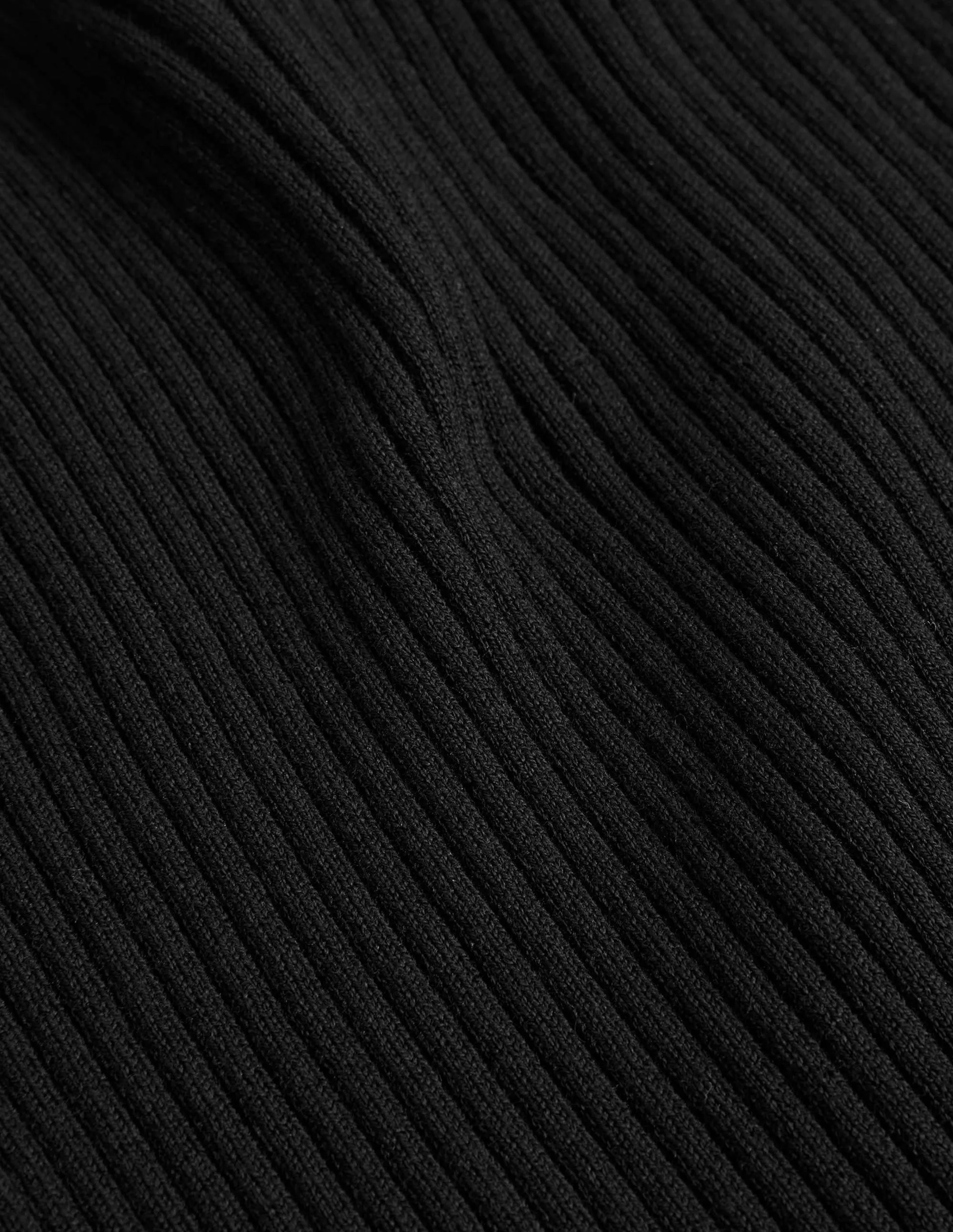 Ribbed Vest Top-Black
