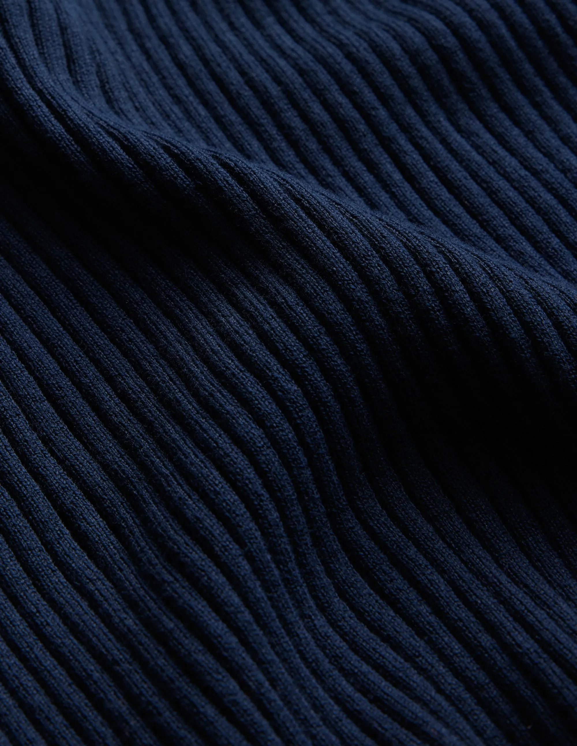 Ribbed Vest Top-Navy