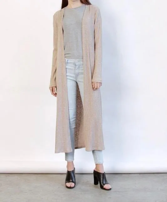Side Slit Maxi Cardigan
