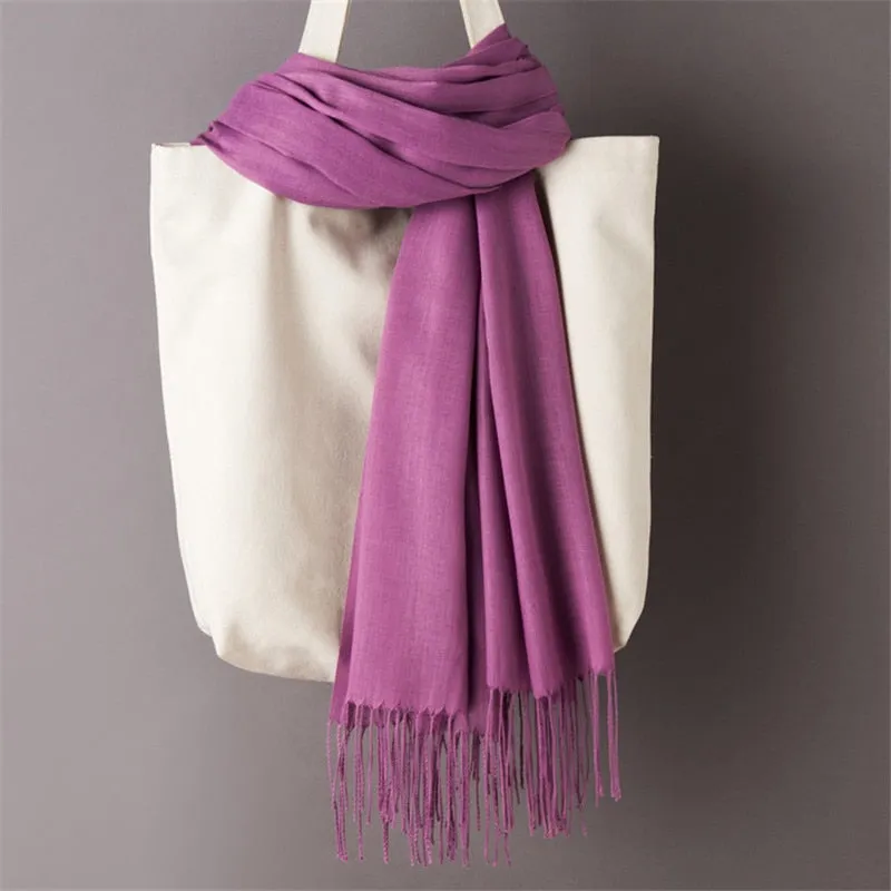 Solid Color Women Scarf