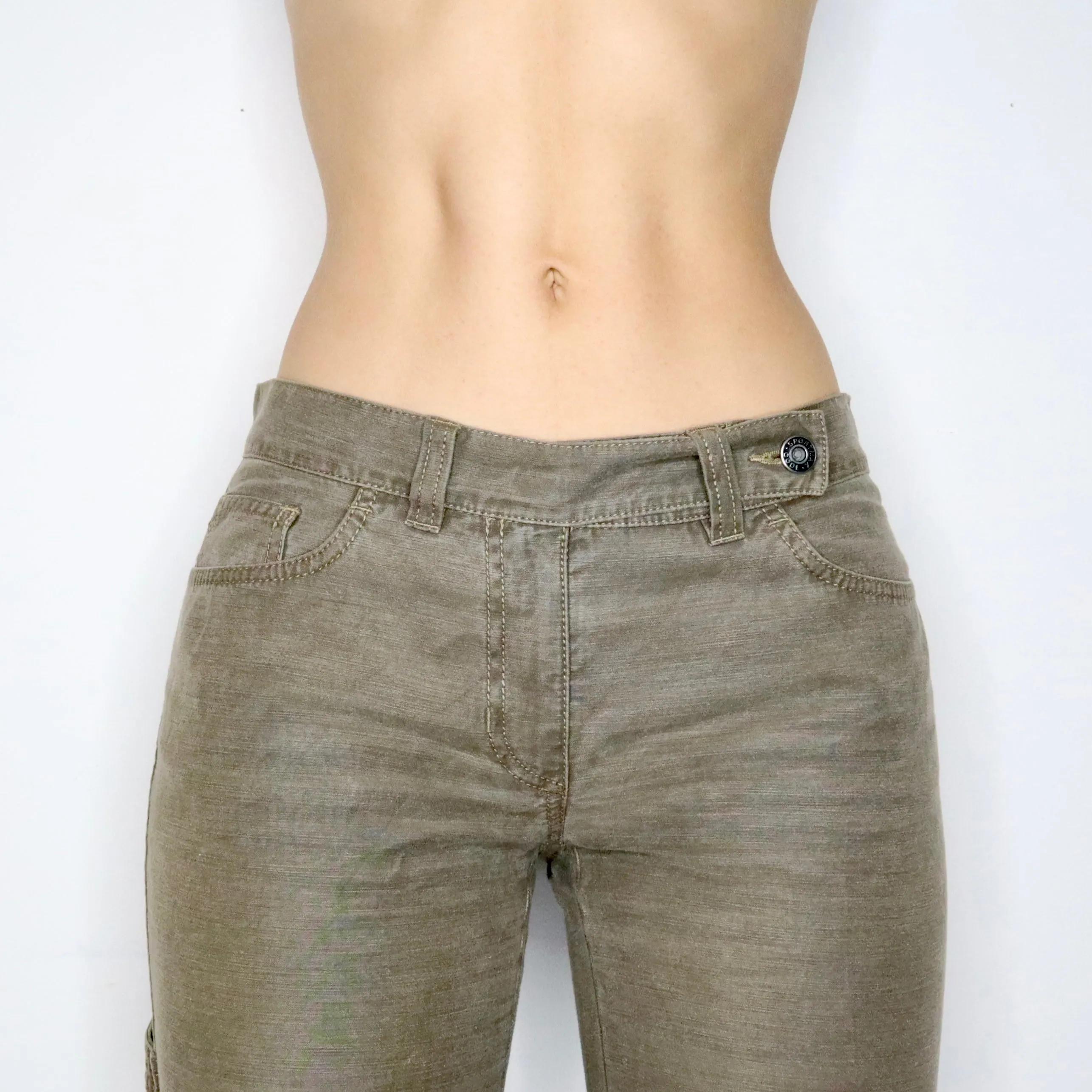 SPORTMAX Khaki Cargo Pants (S) 