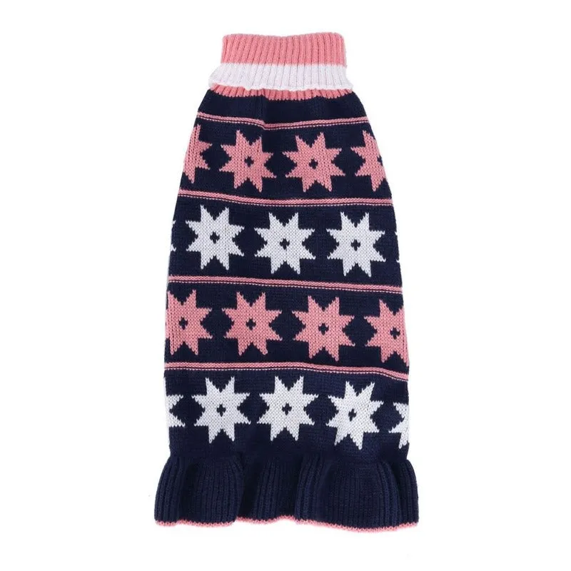 Star Turtleneck Sweater Dog Dress