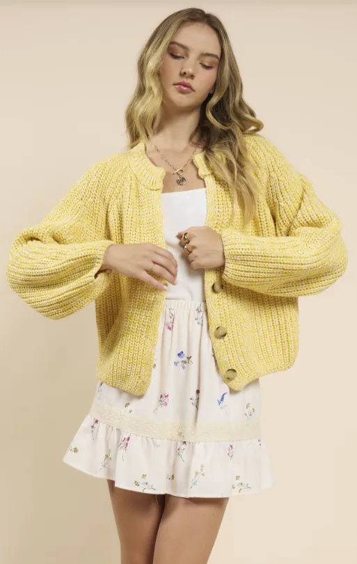 Sunroof Half Buttoned Cardigan