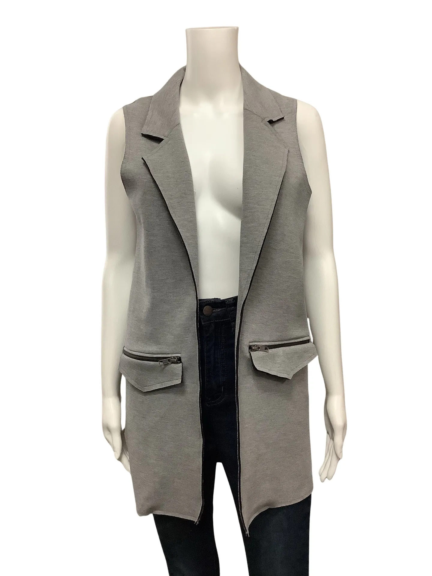 Top Shop Women's Vest Grey Size: S