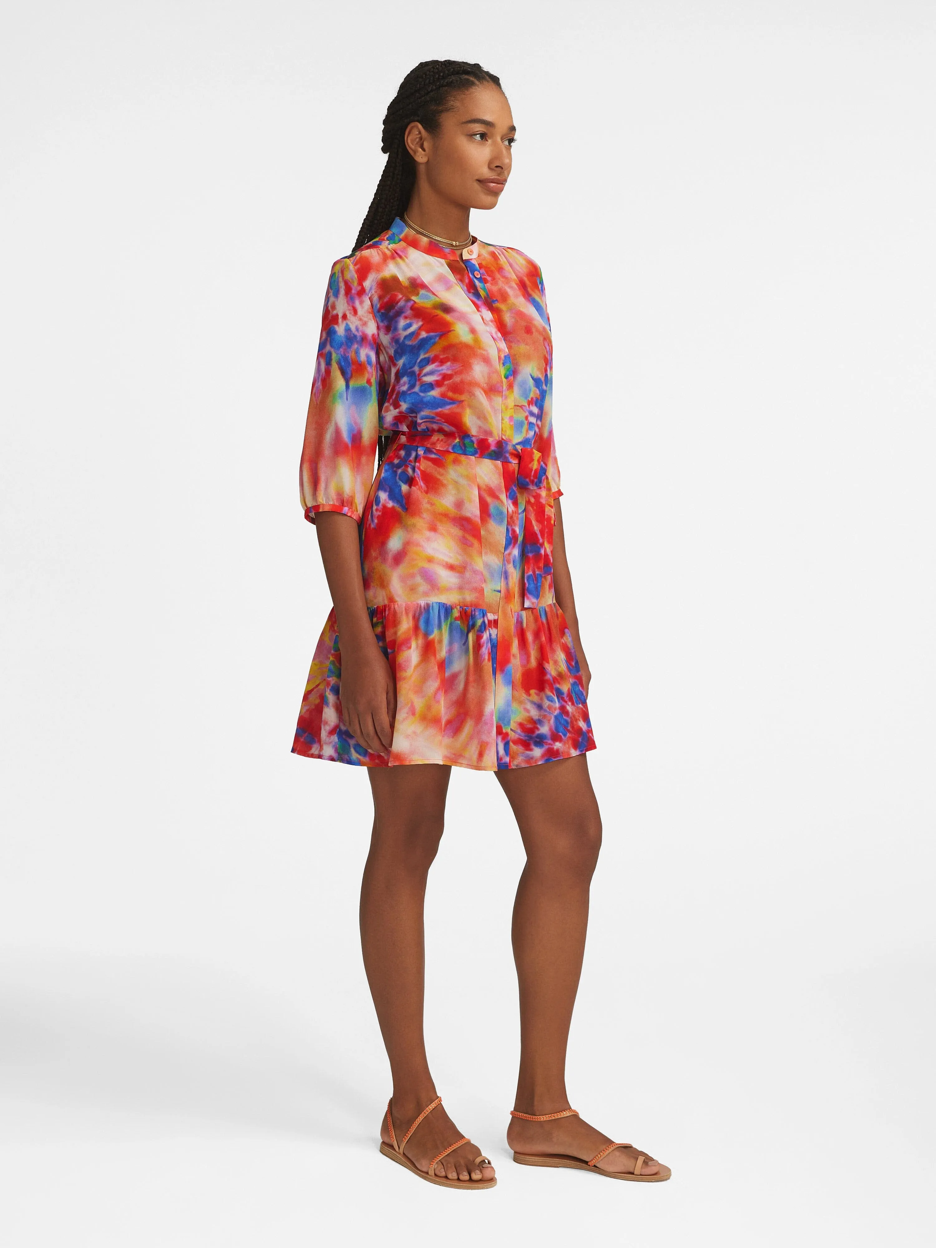 Venyx Tyra Dress in Prismatic Tie Dye