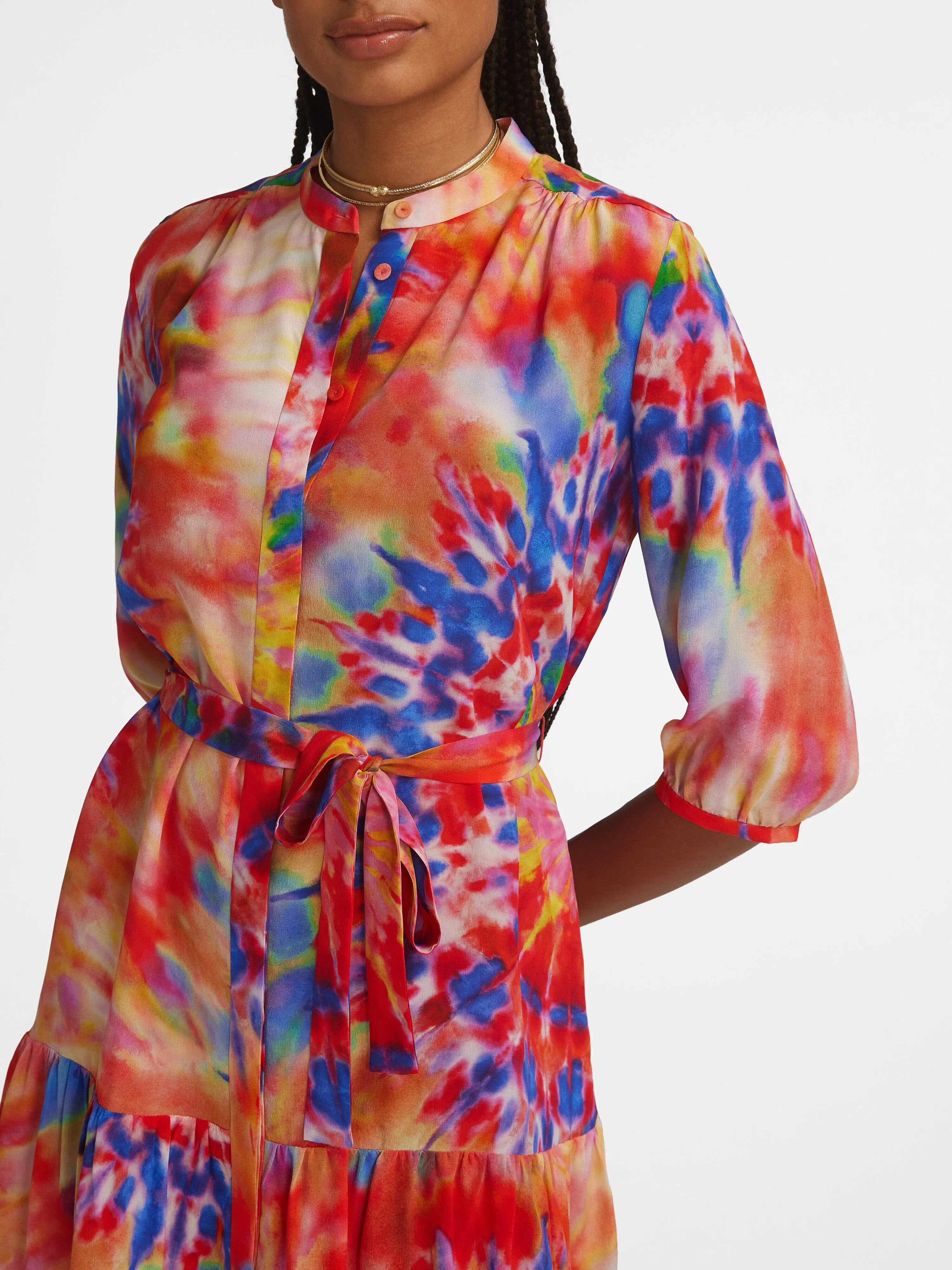 Venyx Tyra Dress in Prismatic Tie Dye