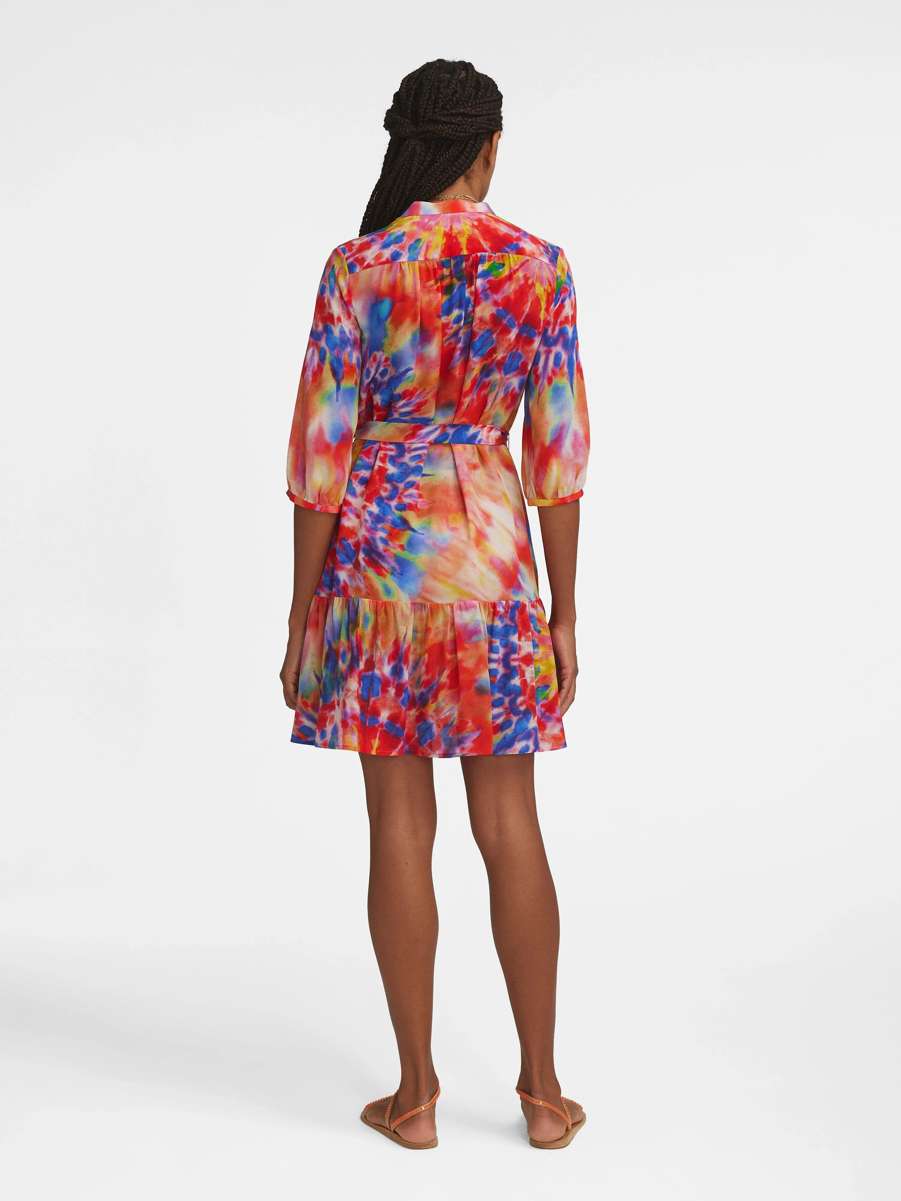 Venyx Tyra Dress in Prismatic Tie Dye