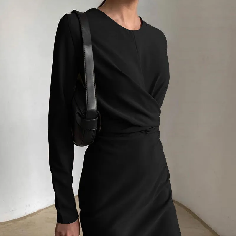 Winter Formal Dresses Fashion Pleated Dress
