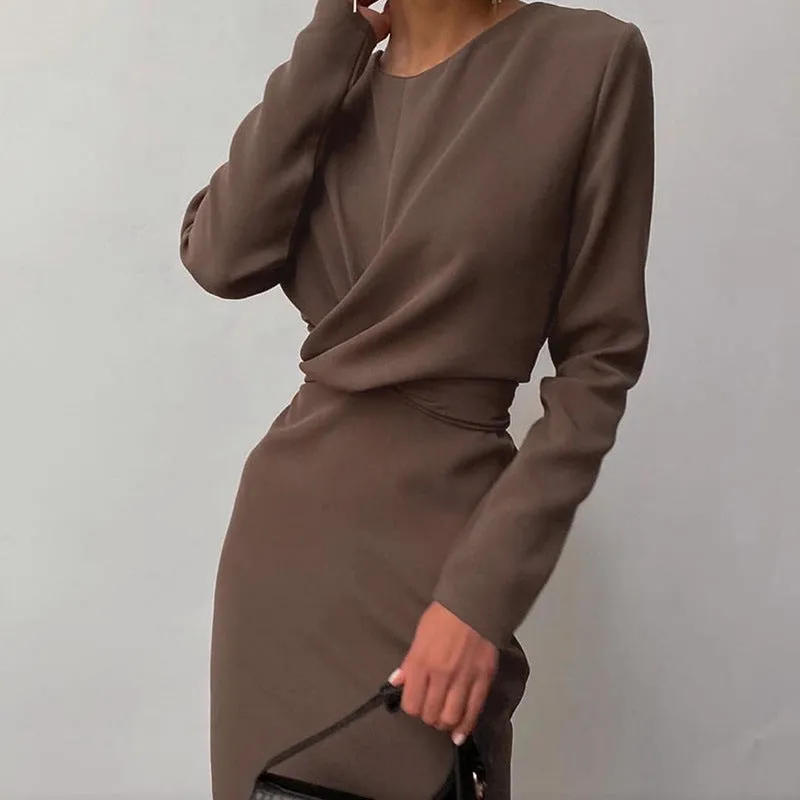 Winter Formal Dresses Fashion Pleated Dress