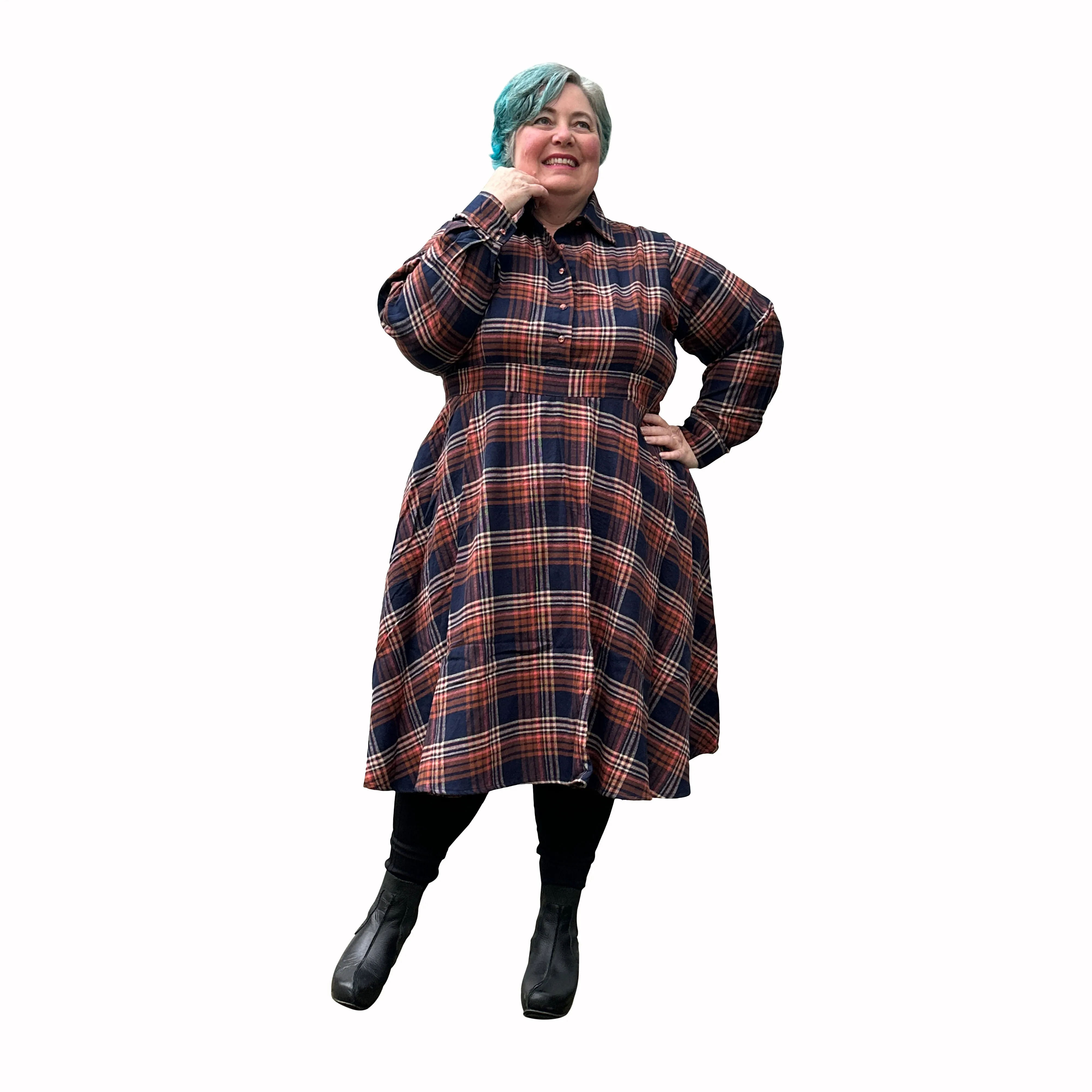 Winter Tiffany Dress | Plus Size Long Sleeved Dress - Made to order